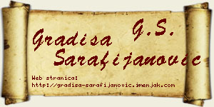 Gradiša Sarafijanović vizit kartica
